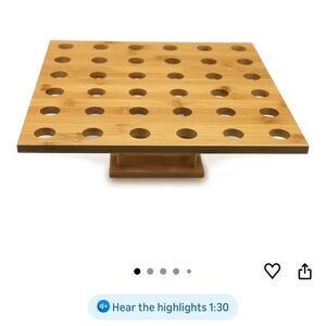 Bamboo Cake Stand with Circular Cutouts